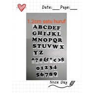 ***Ready Stock***1.2cm Huruf/ Alphabet Sticker untuk hantaran, gift, bolloon, motor sticker custom m