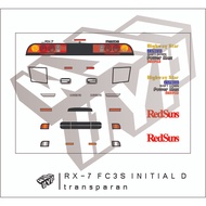 Hotwheels RX-7 FC3S Initial D transparent decal