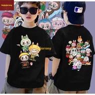 LABUBU T Shirt Baju Jersey New Trend Airport Model Day Children's and Adult Shirts: Microfiber Thail