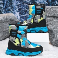 Winter Cotton Snow Boots Outdoor Children High-Top Camouflage Snow Boots Boys Girls Snow Boots Child