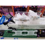 FB60 Top Filter Trikle Box Full Set With Pump & Media # 2 & 2.5, kaki Filter Aquarium