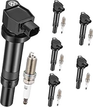 6-Pack UF558 Ignition Coils & 4469 Spark Plugs Kit Compatible with Kia Rondo/Magentis/Optima, Compat