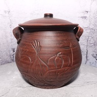 陶器大砂鍋5500毫升手工紅粘土烹飪鍋