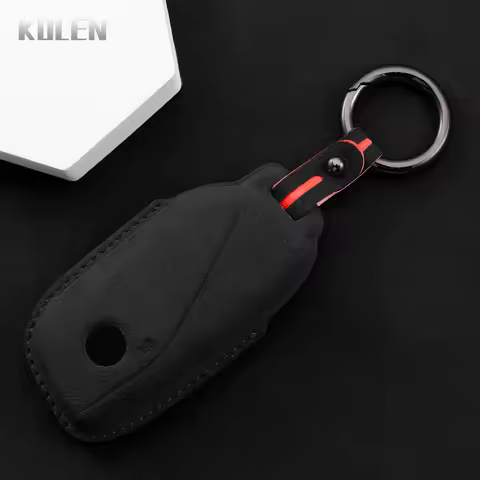 Leather Car Remote Key Case Cover Shell For BMW 7 Series I7 X7 IX LCI X1 U11 G70 G09 G21 F40 M3 M4 X