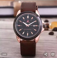 Swiss Army - Jam Tangan Pria - Body Rose Gold/Black- Brown Leather Str