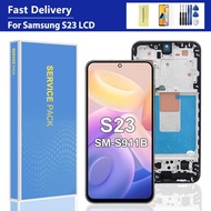 S23 Display With Frame For Samsung S23 S911 SM-S911B SM-S911U LCD Display Touch Screen Digitizer Ass