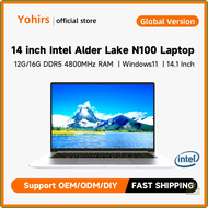 แล็ปท็อปสำหรับเล่นเกม14นิ้วรุ่น12th Intel Alder Lake N100 12G DDR5 4800MHz สูงสุด2เทราไบต์ SSD Windo
