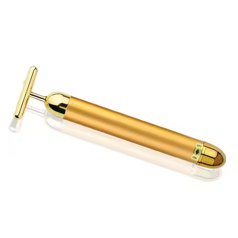 24K Gold Beauty Bar Face Massager Electric Vibrating Face Slimming Roller Face Lifting Body Facial B