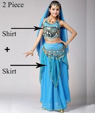 Belly Dance Costume Set Bellydance Performance Gypsy Indian Dress Dancewear Coin Belly Dance Bollywo