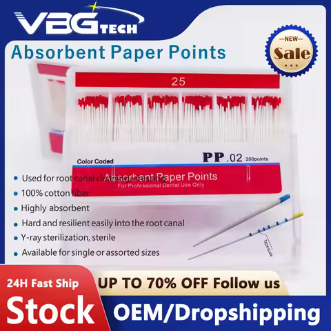 Dental Absorbent Paper Points 02/04/06 F1F2F3F4F5 Endodontic File Instrument for Root Canal Prepare 