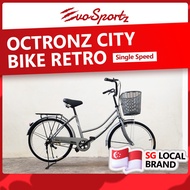 Octronz City Bike Retro | Single Speed Ladies Low Frame Bicycle