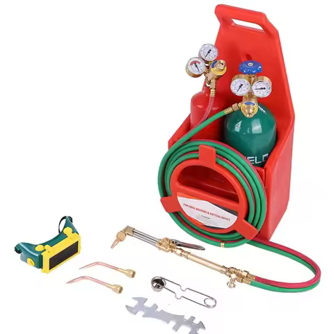 Professional Oxy Acetylene Welding Cutting Torch Kit Gas Cylinder Basic Equipment Welding and Cuttin