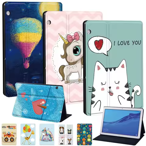 Cute Cover for Huawei MediaPad T3 8.0 /T3 10 9.6" /T5 10 Tablet Durable Protective Case for MediaPad