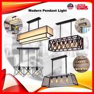 Pendant light Hiasan Gandung Vintage Loft Retro light iron dining light bar 6 head/4 head COGOO