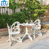Combination Iron Art Courtyard Table Chair Garden Round Table Outdoor Outdoor Coffee Table Table Cha