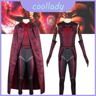 Premium Cosplay Costume For Wanda Vision Scarlet Witch Red Fabric