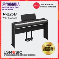 Yamaha P-225B 88-Key Digital Piano | Compact & Stylish | Grand Piano Feel | Bluetooth | LP-1/FC35 Co