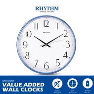 นาฬิกาแขวน RHYTHM นาฬิกาติดผนัง minimal นาฬิกาตกแต่งบ้าน ขอบสีฟ้า 32 ซม.