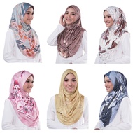 {B}NEW RELEASE HIJAB EXPRESS LAURA PRINTED EKSKLUSIF-TUDUNG INSTANT LIYYAN COUTURE