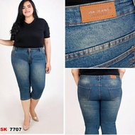 Women's Jumbo Jeans Shorts (Size 35-42) Fashionable 7/8 Stretch Short Jeans (5 Colors) "SBH.10De22a"