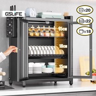GSlife Kitchen Dish Rack Cabinet Organize Carbon Steel Paint Countertop Kitchen Storage Rack