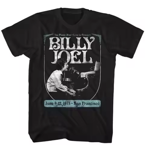 Billi Joel Vintage Style Black T Shirt S 5Xl Ahn01273