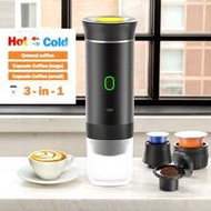 Portable Coffee Maker, 3-In-1 For Ground Coffee & Capsules, 60ml Gold Capacity, Self-Heating, Hot & 
