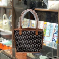現貨 全新💚Goyard anjou mini tote doubleface 黑啡 noir tan