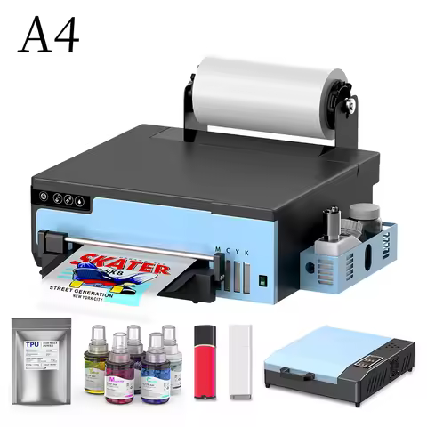 A4 DTF Printer Machine For Epson XP600 Printhead Direct to Film Transfer Machine For Dark/Light T-Sh