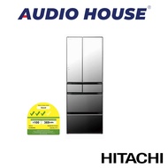 HITACHI R-HW620RS-X  475L 6 DOOR FRIDGE  COLOUR: CRYSTAL MIRROR  ENERGY LABEL: 3 TICKS  1 YEAR WARRANTY BY HITACHI