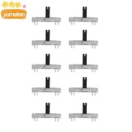 YUMEIREN 10PCS B50K Potentiometer, Slide Siding B50K Slide Slide Potentiometer, Professional Multico
