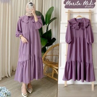 NEWEST TEENAGE MIDI DRESS 2025/MARITA PLAIN MIDI DRESS /MASITA MUSLIM DRESS MATERIALADEM-C0TT0N CRIN