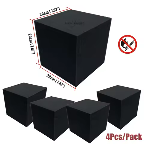 4Pcs/Pack 7.87 x 7.87 x 7.87" Cube Block Corner Bass Trap Accessorie Sound Absorption Sponge Studio 