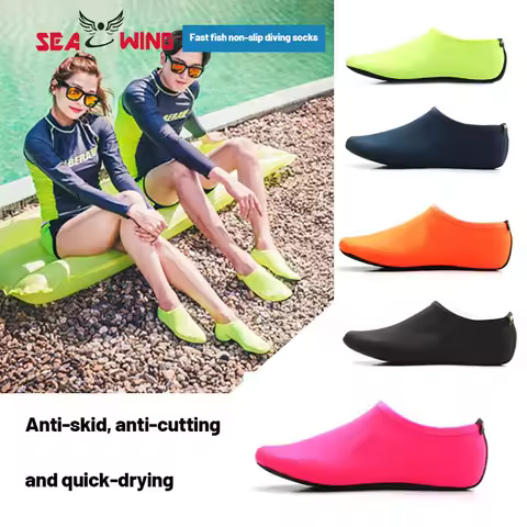 Summer Outdoor Beach Shoes and Socks for Women Swimming Non slip Soft Bottom Quick drying Creeper So