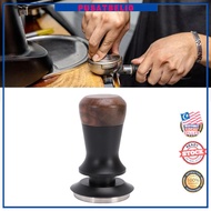 Mingzhe Coffee Tamper  Walnut Wood Stainless Steel with Spring Mechanism for Consistent 30lbs Pressu