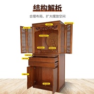 WK-6 Solid Wood God of Wealth Chinese Style with Door New Altar Jinhua Pear Buddha Cabinet Buddha Sh