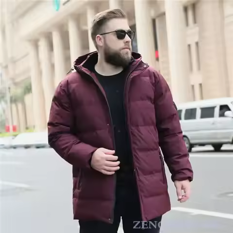Winter men's plus size down jacket cold-proof warm jacket 10XL plus size hooded warm down jacket 9XL