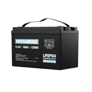 12V 100AH Lifepo4 Lithium Battery, Rechargeable Lifepo4 Battery, Up to 15,000 Deep Cycles, Buit In 1
