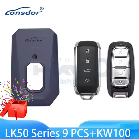 Lonsdor LK50 Kit 9-Pack with KW100 LK50-01 LK50-02 NXP Series Universal Smart Key Car Smart Key Gene