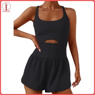 fulaide Lightweight Athletic Jumpsuits Gym Yoga Clothes Women’s Summer Workout Romper – Sleeveless S