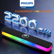 PHILIPS Wireless Speaker Bluetooth HiFi Portable Voice Box Full Screen RGB Atmosphere light Sound Lo