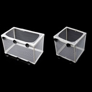 White White 16x14.2x16cm Fish Tank Aquarium Guppy Breeding Breeder Fish Baby Gauze Trap Box Isolator S/L