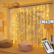 3Mx3M 300LED Curtain String Light 8 Lighting Modes USB Fairy Lights for Christmas Decorations