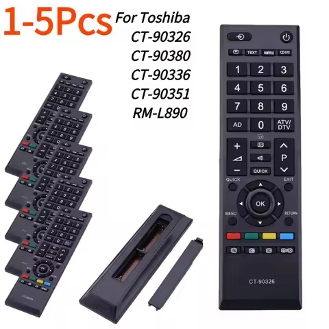 1-5Pcs TV Remote Control Replacement Smart LED TV Remote Controller for TOSHIBA CT-90326 CT-90380 CT