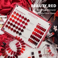 VDN ยาทาเล็บเจลโทนสีแดง Beauty red เซต 30 สี ขวดกลมเงิน VENDEENI -  Beauty red 15 ml - wenails