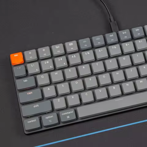 Gray Orange ABS Low Profile Keycaps Backlit Key Caps Compatible with Keychron K3 Low Profile Mechani