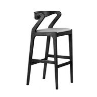 65cm High Bar Chair Solid Wood Modern Bar Chair Creative Stool Nordic Designer High Feet 75/Fashiona