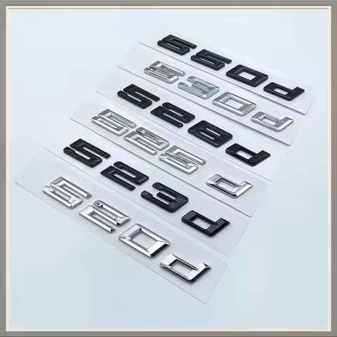 New Style ABS Number Letter Logo Trunk Emblem For 5 Series E39 E60 E61 F10 F11 G30 520d 523d 525d 53