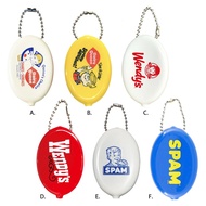 ((I LOVE Ledo) Japan Imported SPAM/Wendy Burger/Dairy Queen Oval Coin Purse Key Ring Charm 6 Styles