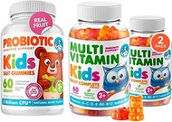 ▶$1 Shop Coupon◀  DR. MORITZ Kids Multivitamin Gummies 2 Pack and Probiotics for Kids - Berry Flavor